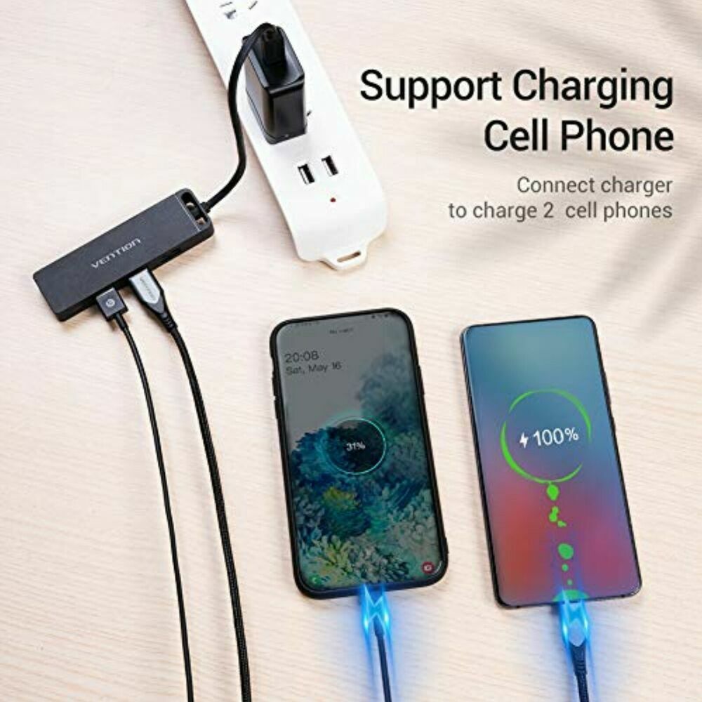 USB C-Hub-Adapter, USB 3.0-Daten-Hub-USB-Splitter vom Typ C mit 4 Anschlüssen