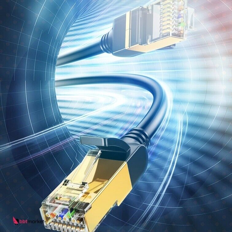 Cat 7 Ethernet cable with RJ45 connector up to 10 Gbit/s (0.5m) - NEW 