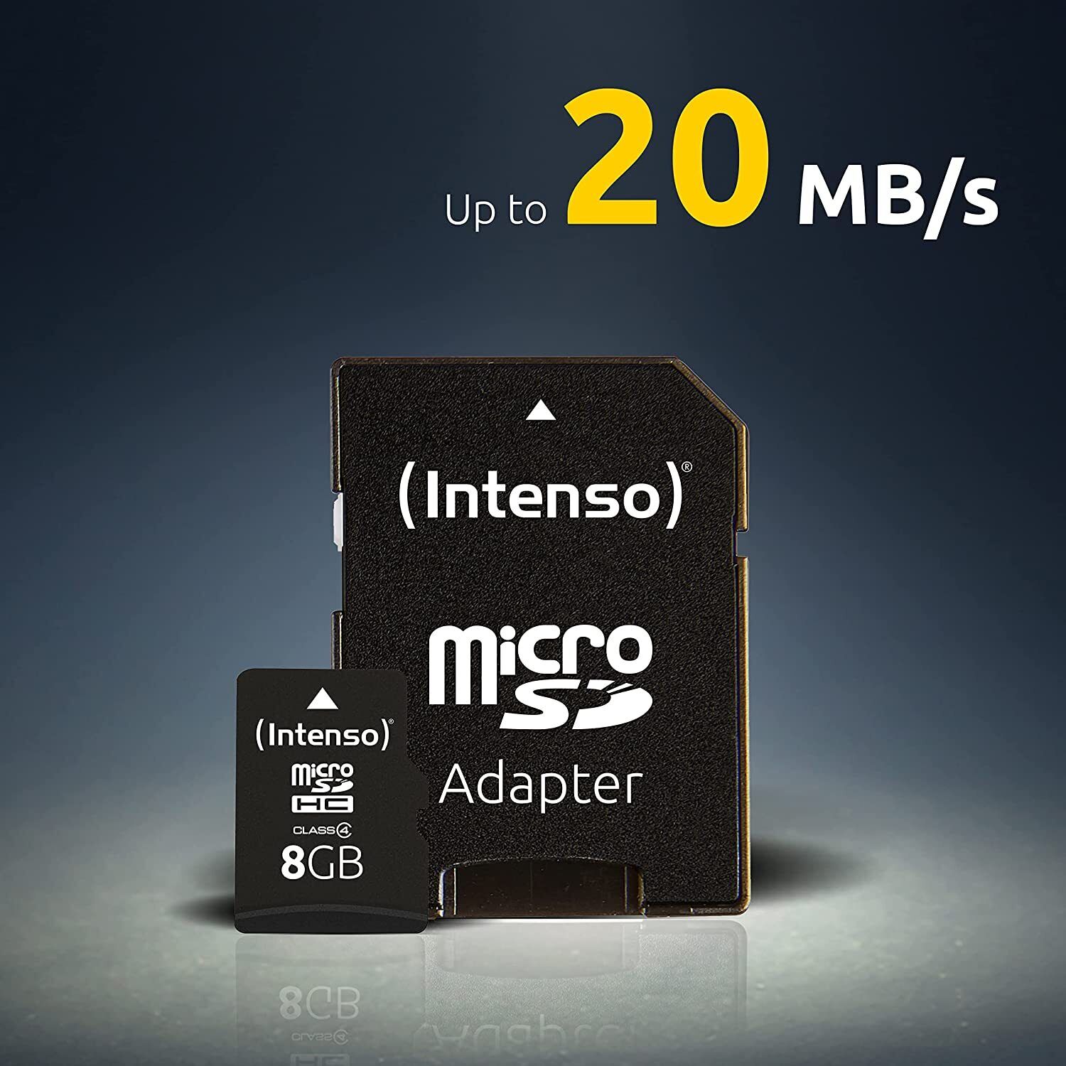 Intenso microSDHC 32GB Class 4 Speicherkarte inkl. SD-Adapter, schwarz
