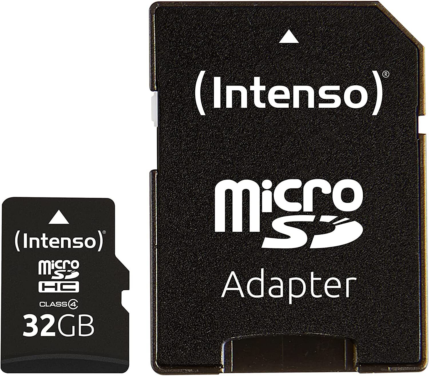 Intenso microSDHC 32GB Class 4 Speicherkarte inkl. SD-Adapter, schwarz