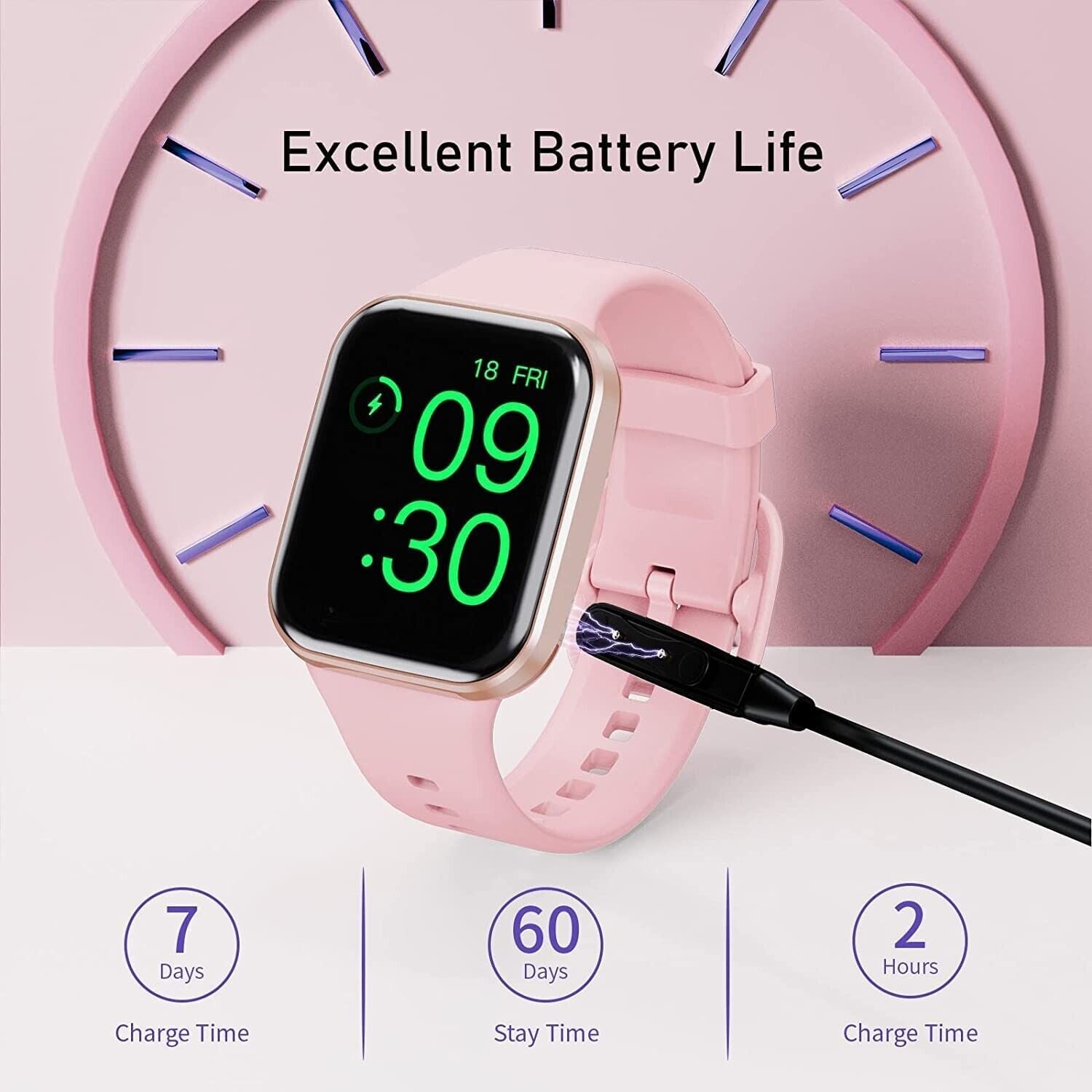 2023 Fitness Tracker Women, 1.69 inch Smart Watch, Women with Heart Rate Monitor, IP67