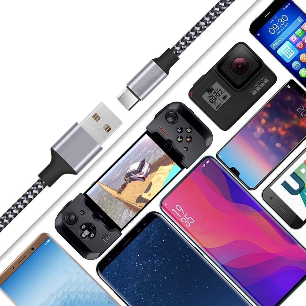 TOPK USB C Kabel [2 Stück 2 m] Typ C Ladekabel Nylon Sync Datenkabel Kompatibel