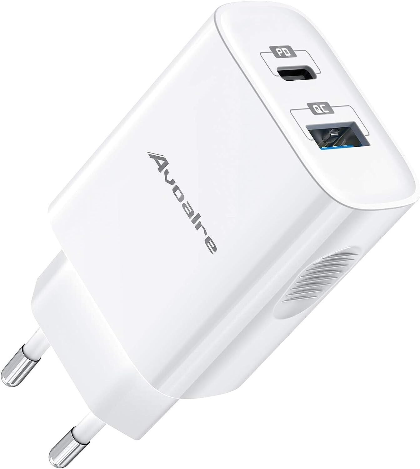 USB C+ A Charger 2 Port Fast Charger 20W USB Power Supply for Mobile Phones-NEW