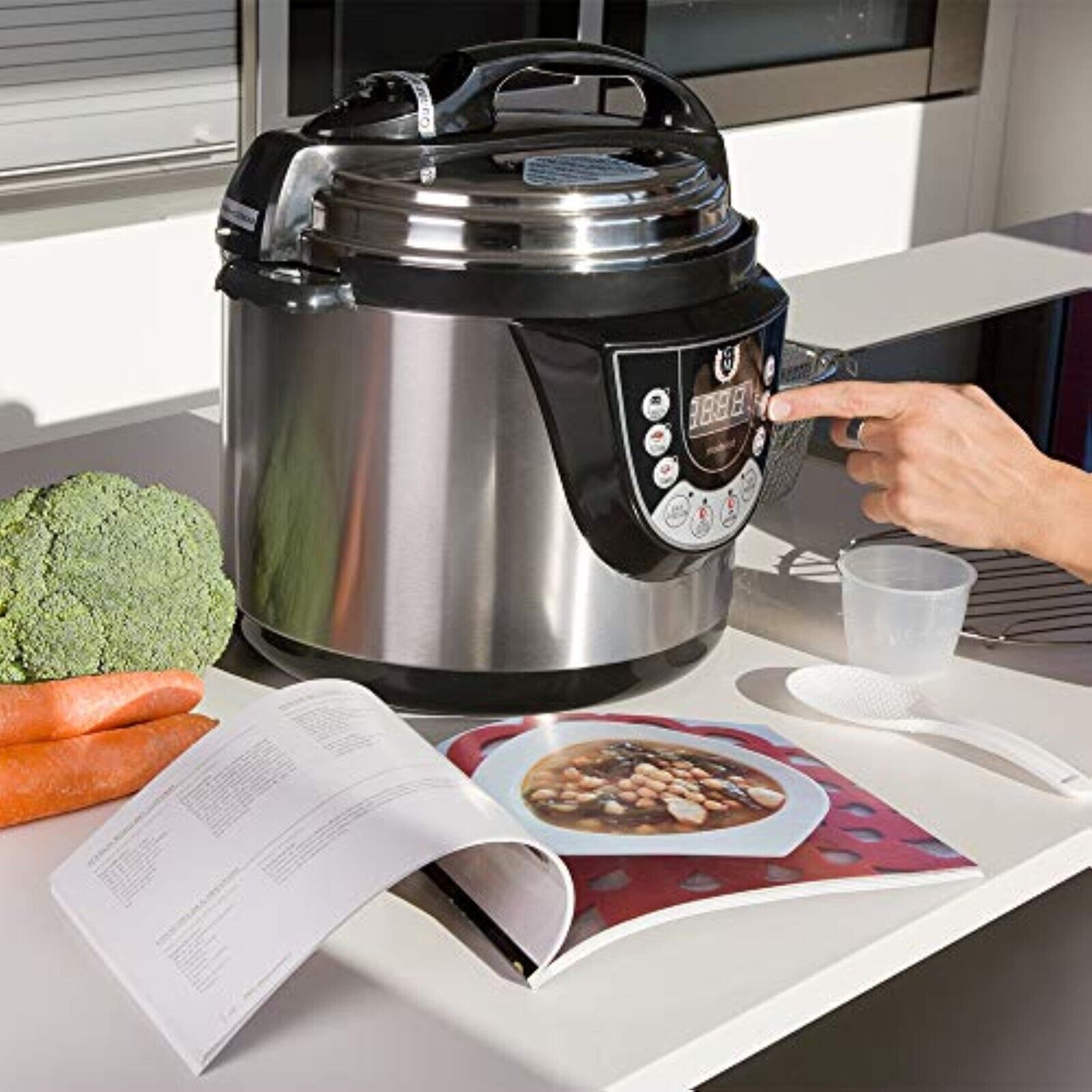Schnellkochtopf Dampfkocher Multikocher  1000 W Programmier Dampfgarer Induktion