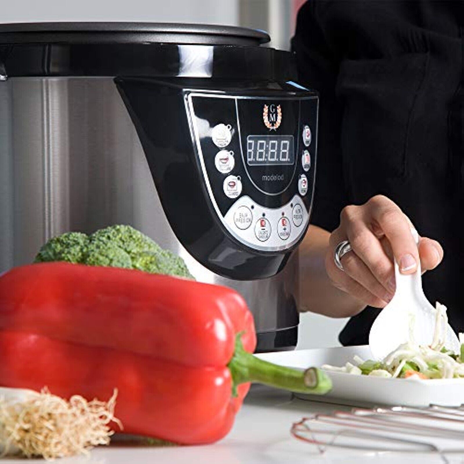 Schnellkochtopf Dampfkocher Multikocher  1000 W Programmier Dampfgarer Induktion