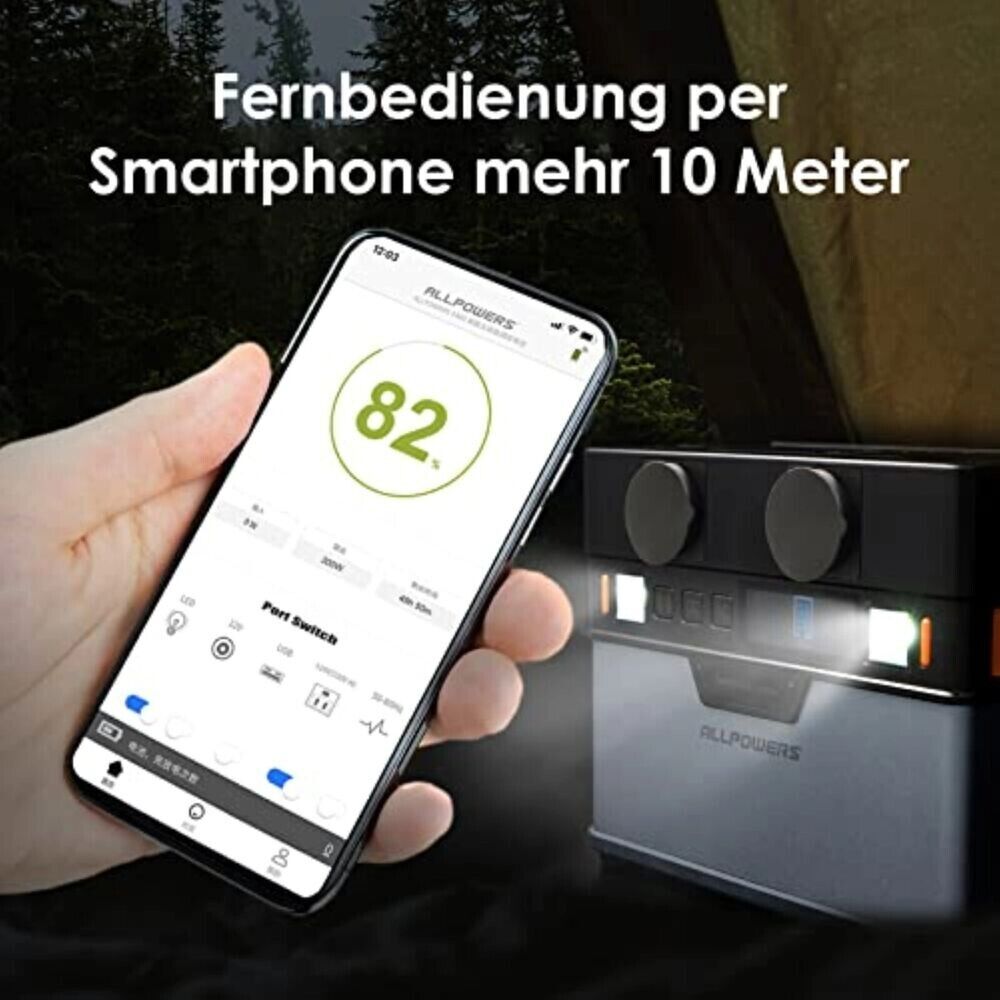 Portable Powerstation Solar Power Bank 78000mAh 300W with AC/USB output ALLPOWERS 