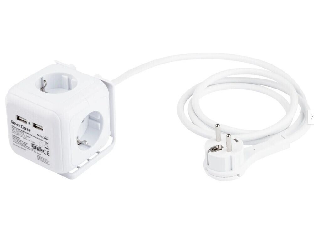 USB Steckdose Würfel Steckdosenleiste Mehrfachsteckdose  Mehrfachstecker Stecker