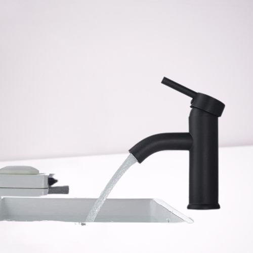 Wash basin faucet bathroom faucet wash basin single lever mixer tap-black-NEW