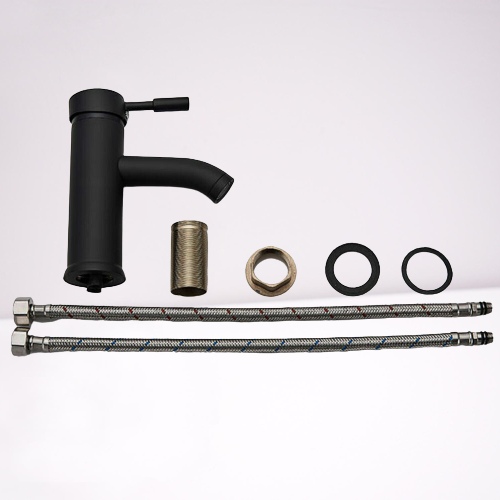 Wash basin faucet bathroom faucet wash basin single lever mixer tap-black-NEW