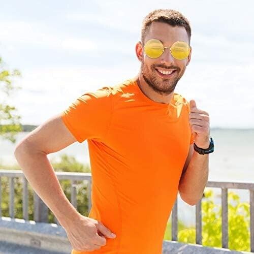 2x Retro Vintage Sunglasses Round Hippie Glasses for Men Women Sunglasses 