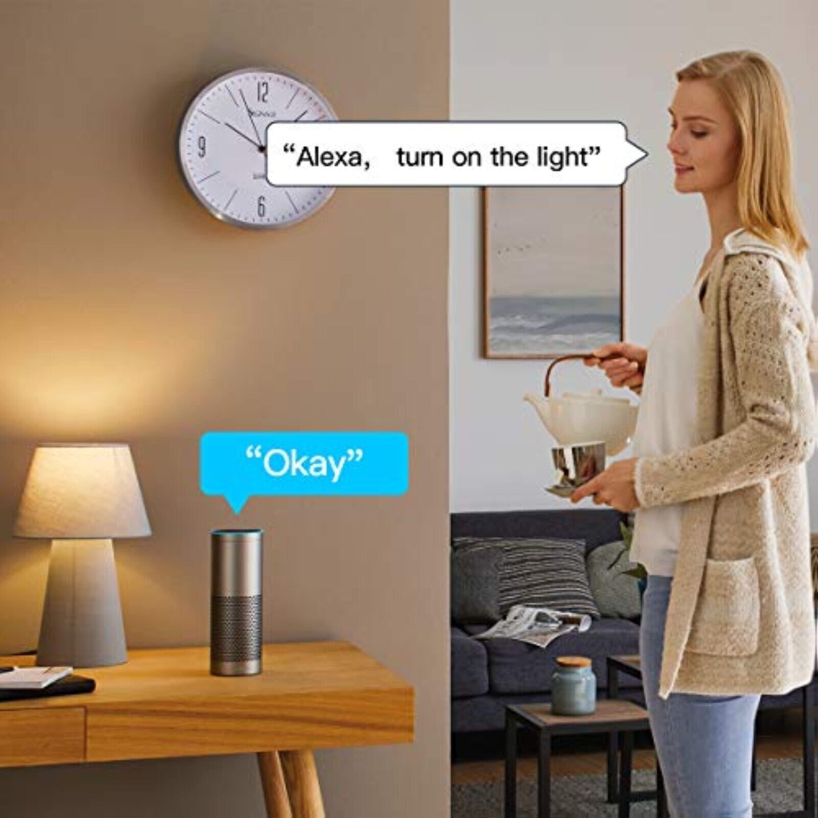 2 Stück x WLAN LED-Lampe E27 9W Birne Dimmbar App-Steuerung für Alexa Google