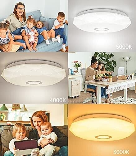 24W LED Deckenleuchte Badleuchte Deckenlampe Küche Wohnzimmer Dimmbar ‎IP20