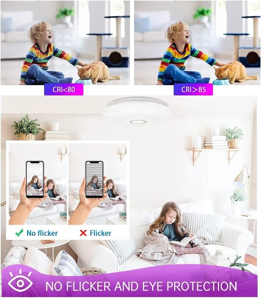 24W LED Deckenleuchte Badleuchte Deckenlampe Küche Wohnzimmer Dimmbar ‎IP20