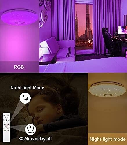24W LED Deckenleuchte Badleuchte Deckenlampe Küche Wohnzimmer Dimmbar ‎IP20