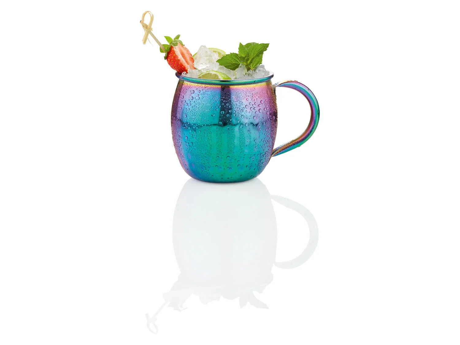 Mug set, 4-piece handle drinks classic made of stainless steel mug 