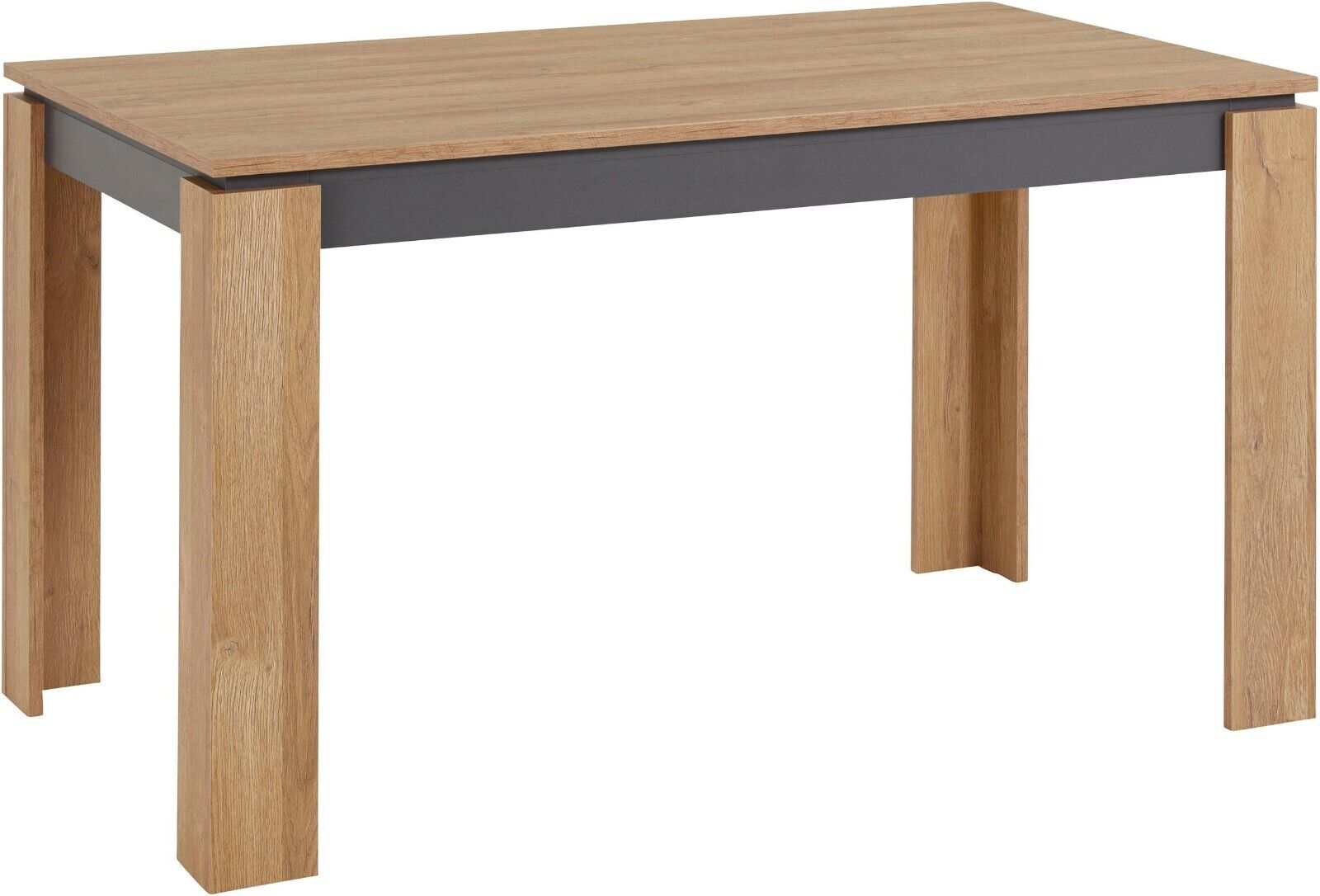 KATRIN DINING TABLE, width 140 cm. Old oak/anthracite, NEW &amp; OVP 