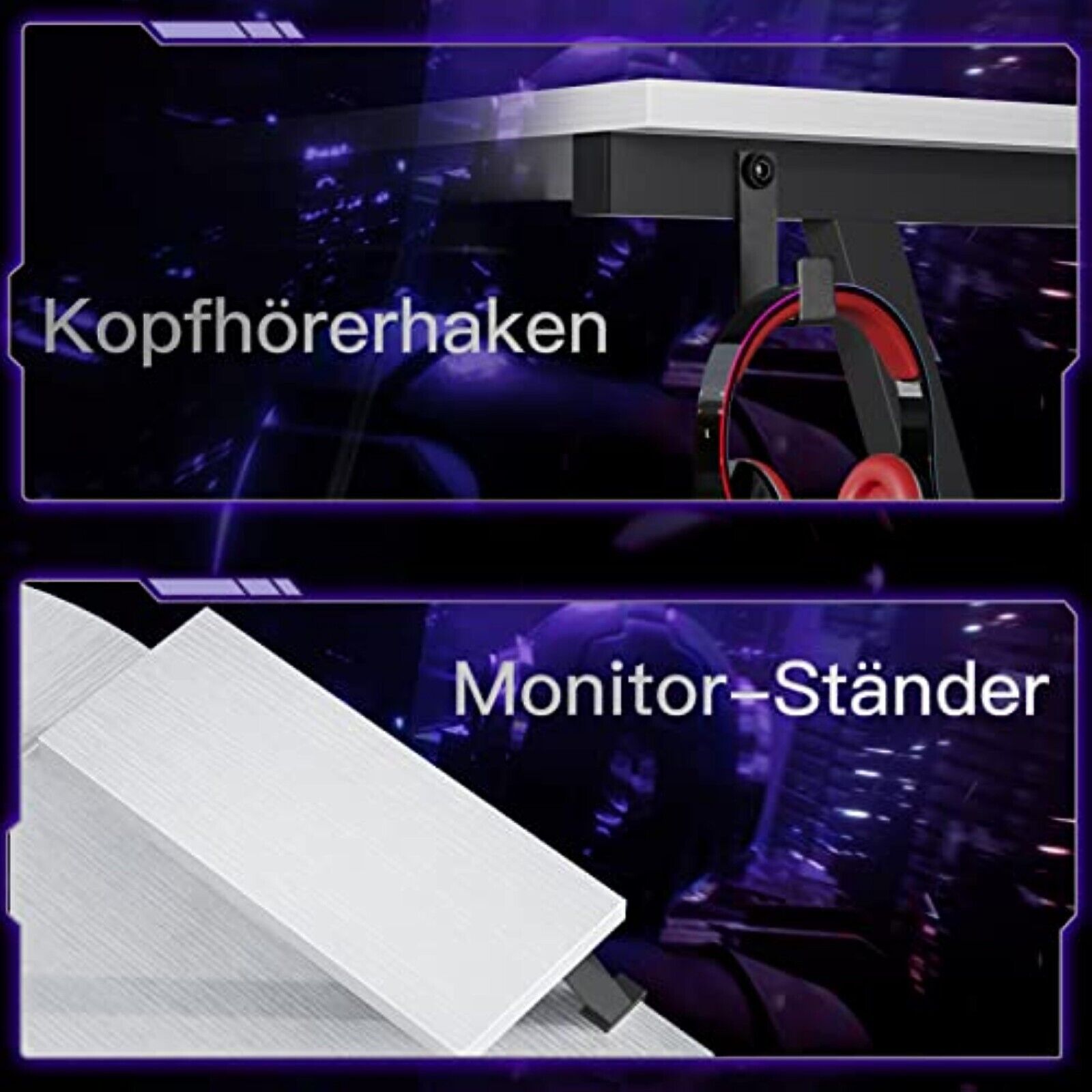 Gaming Table 127x127cm Gaming Desk Gamer Computer Table Ergonomic PC V 