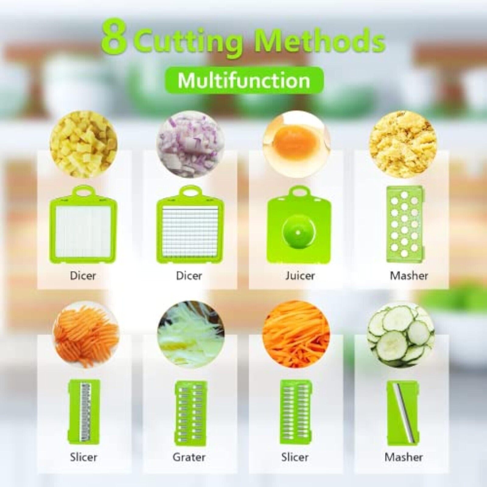 Vegetable cutter Vegetable Chopper Dicer Vegetable slicer 7in1 multifunctional cutter 