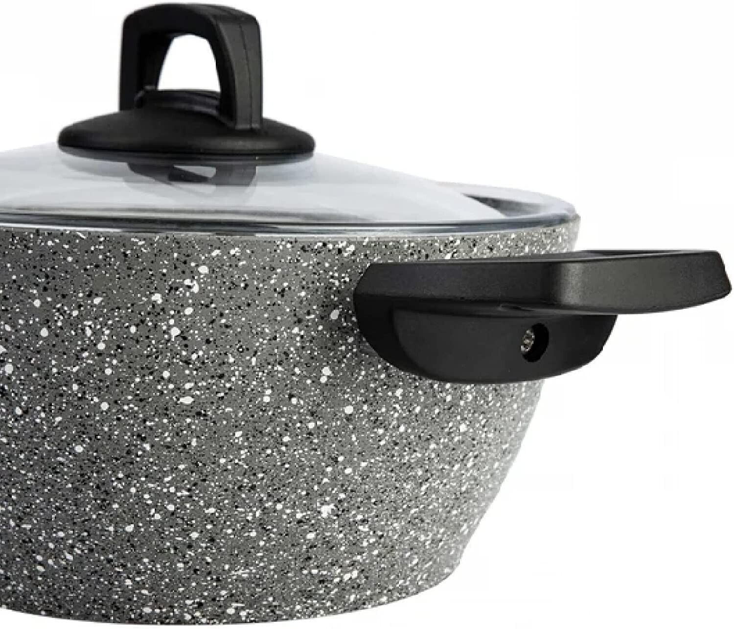 KARACA Gris Bio Granit 7-teiliges, Topfset/Pfannensets, Antihaftbeschichtung NEU