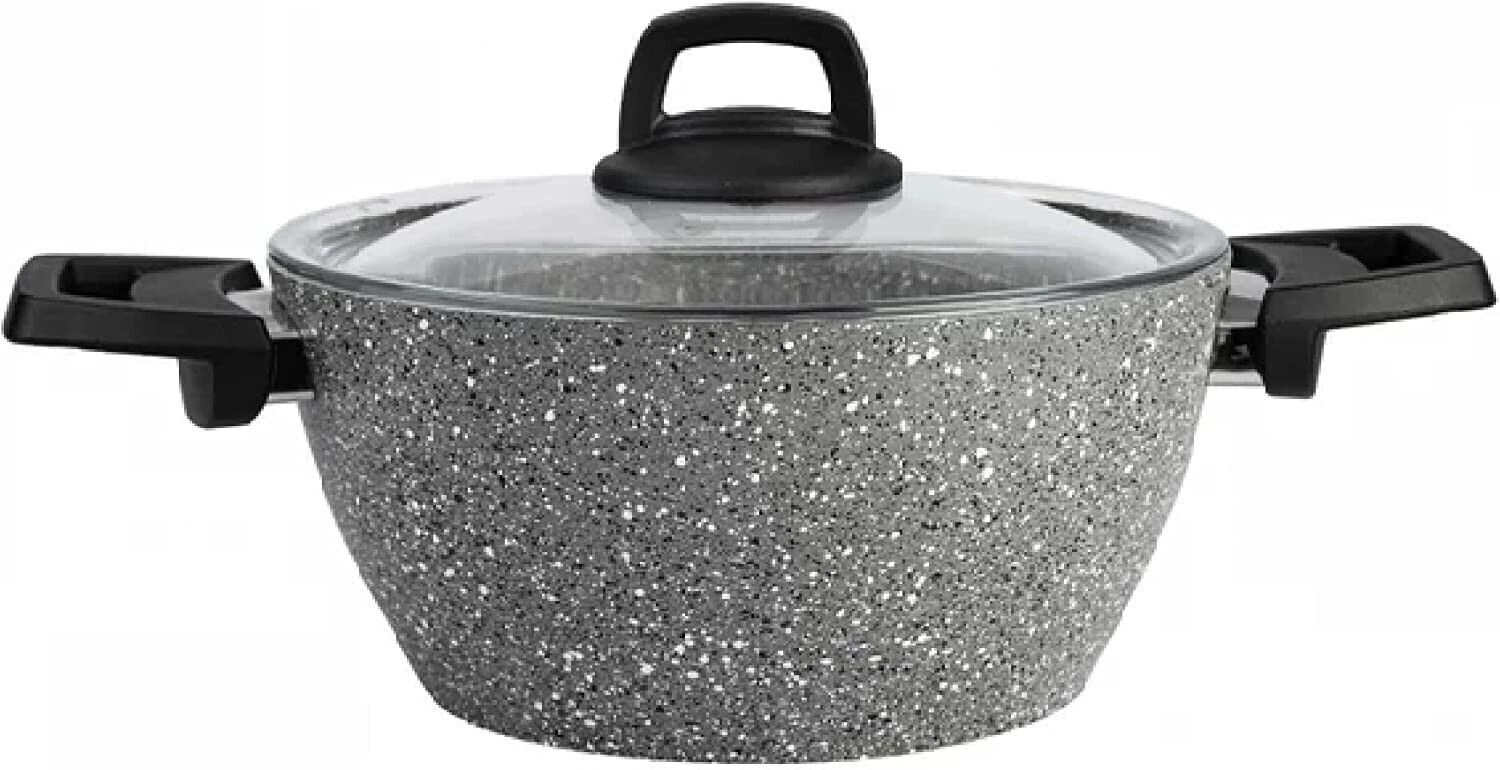 KARACA Gris Bio Granit 7-teiliges, Topfset/Pfannensets, Antihaftbeschichtung NEU