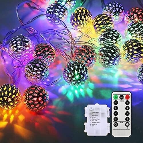 Ball LED 30 light chain lighting garden indoor party outdoor decor new 