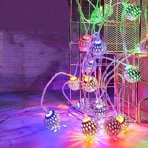 Ball LED 30 light chain lighting garden indoor party outdoor decor new 