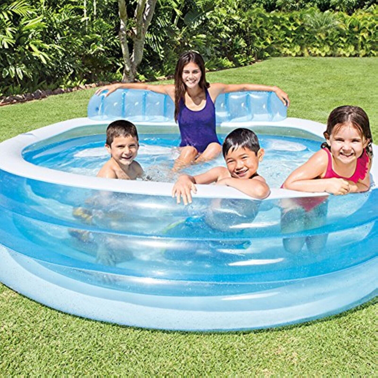 INTEX Swim Center Lounge Family Swimming Pool Rund Planschbecken Kinderpool neu