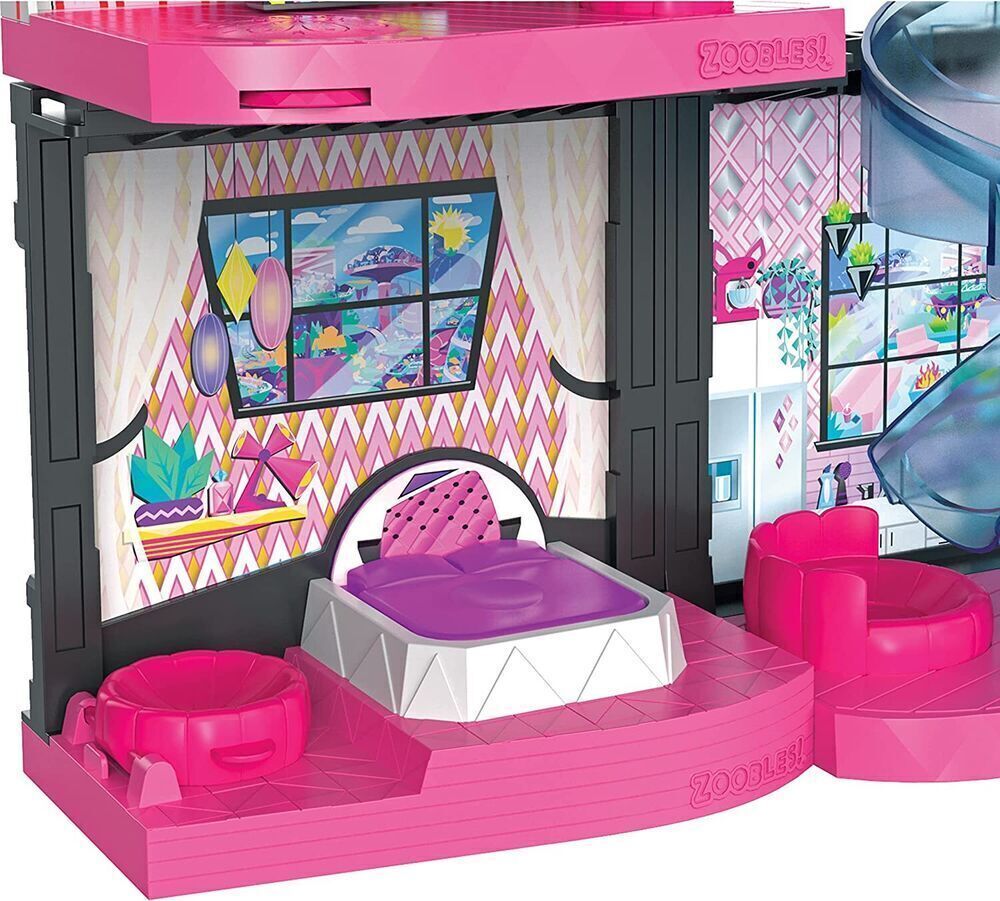 to transform with 6 rooms Zoobles Magic Mansion dream house slide gift 