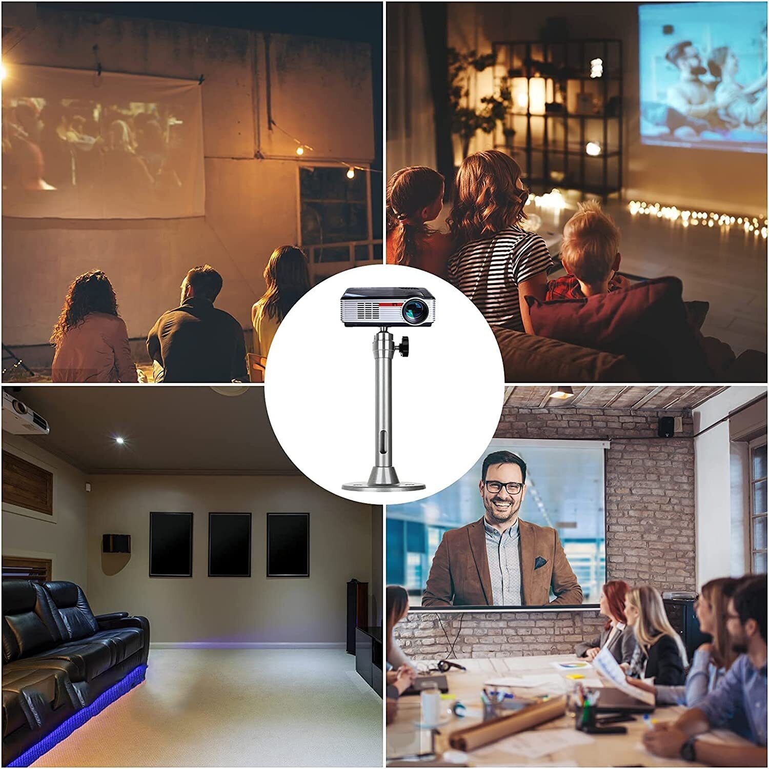 Beamer Projektor 2 stück Deckenhalterung 360°ausziehbar Wandhalterung Projektor