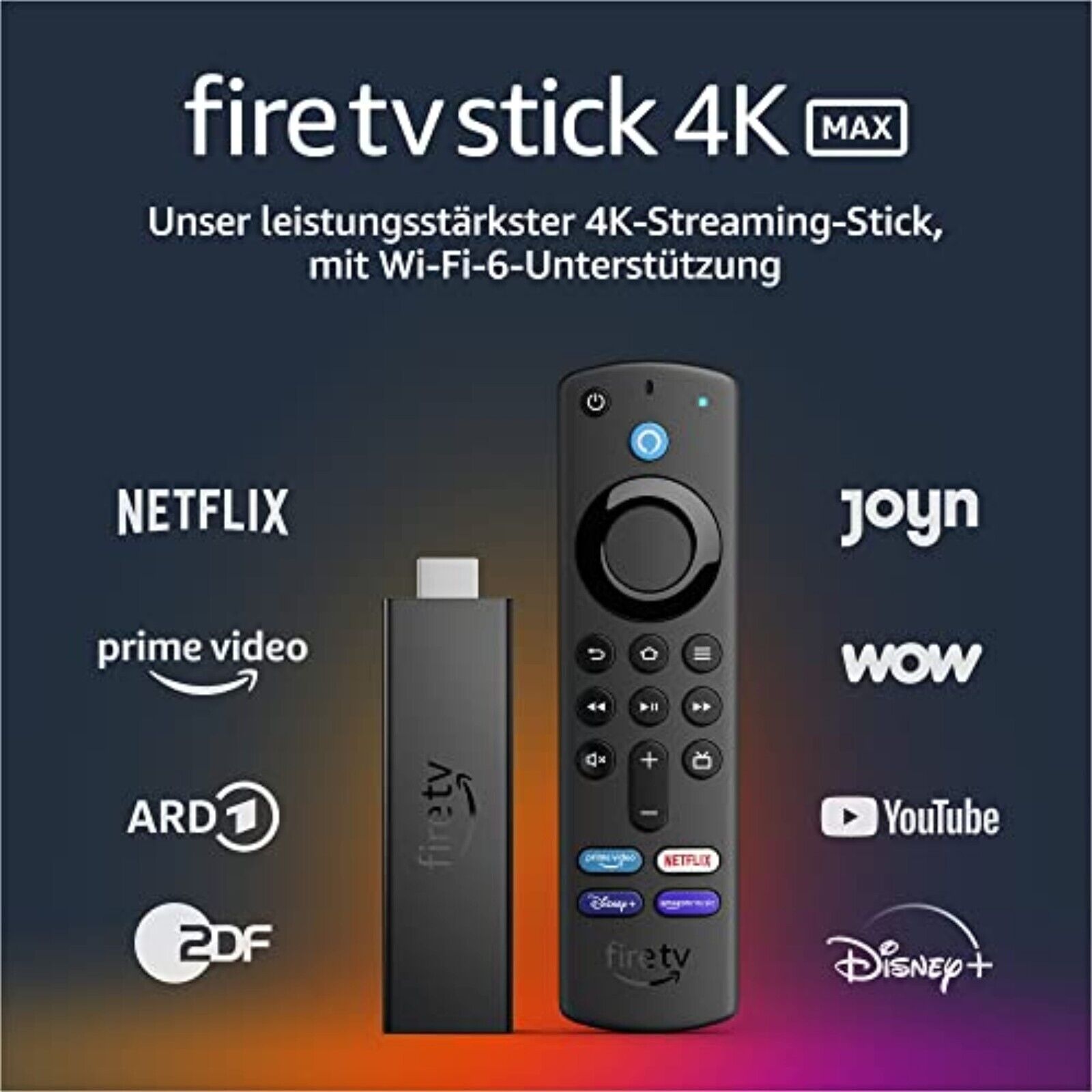 Amazon Fire TV Stick 4K MAX Ultra HD WiFi 6 | with Alexa Voice Remote