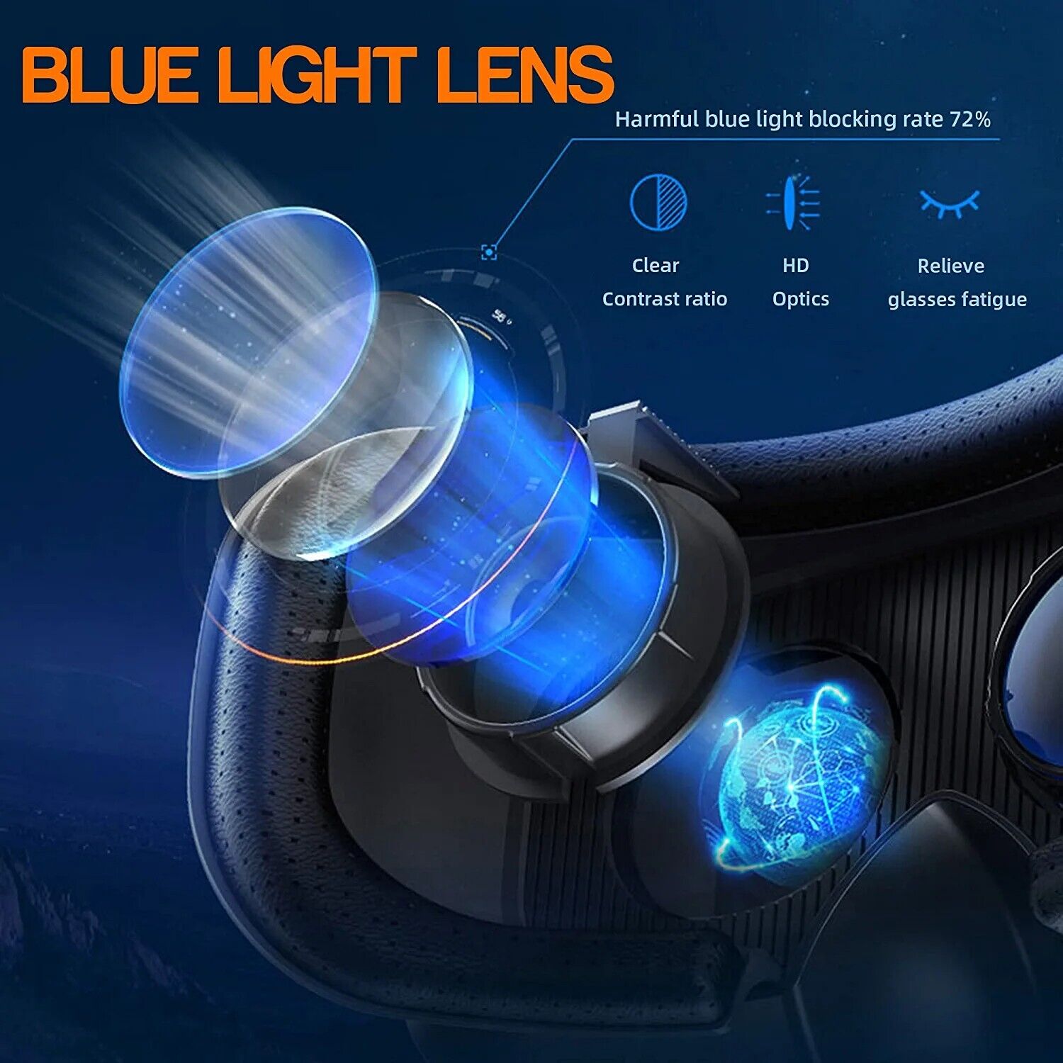 VR glasses with headphones Virtual Reality Headset suitable for 3D VR FIYAPOO 
