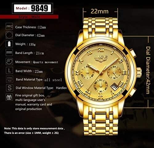 Wristwatch Men Women Analog Quartz Bracelet Watch Black Silver Gold Business 