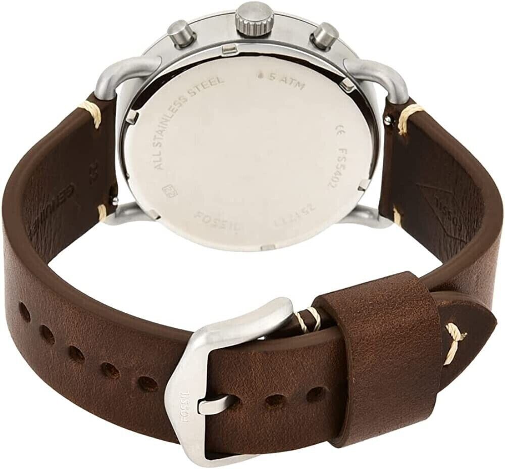 Fossil Men's Analog Quartz Watch with Leather Strap Men's Quartz Movement Wristwatches** 