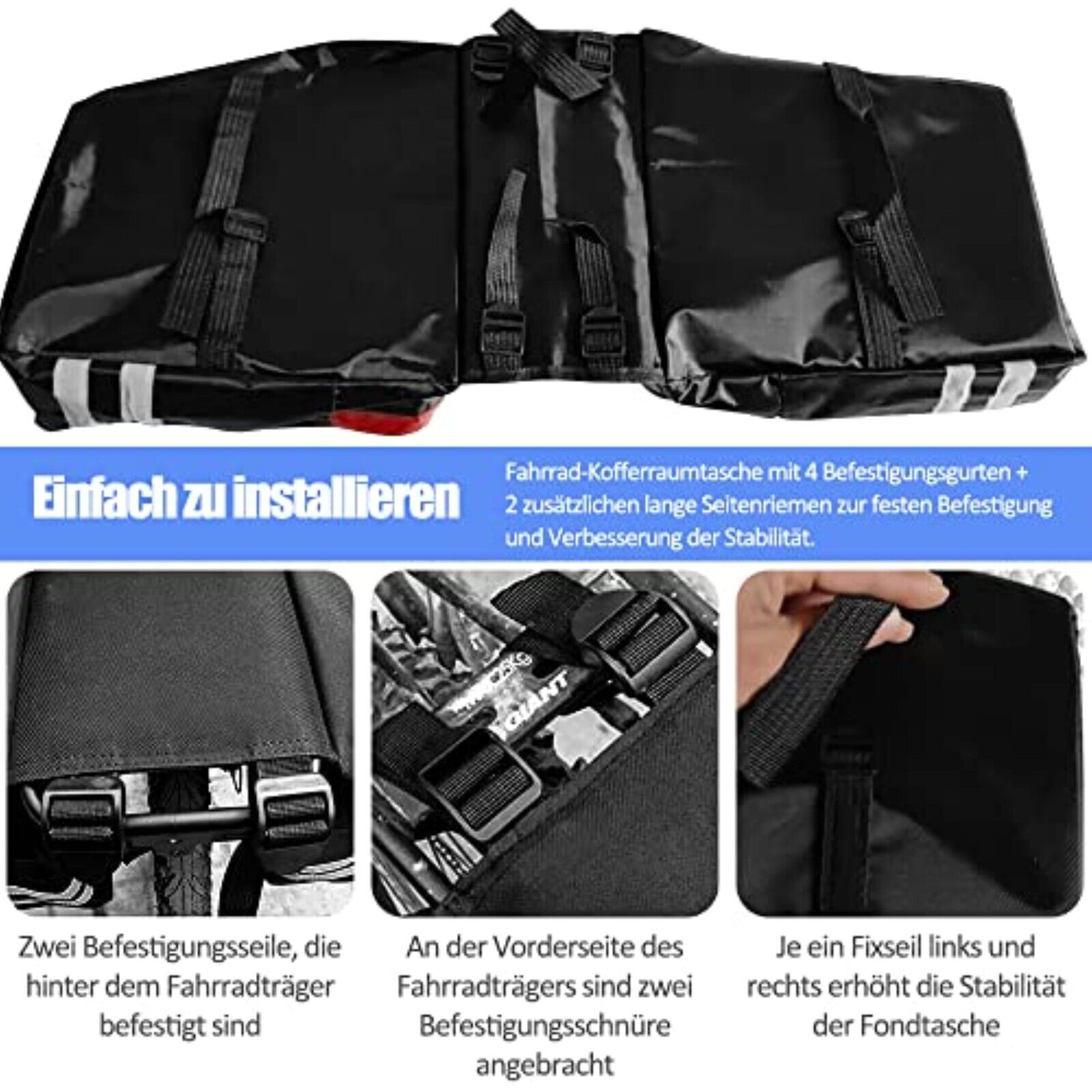 Fischer Gepäckträger-Tasche 30L Fahrrad-Tasche Seiten-Tasche 2-Fach Bike Case