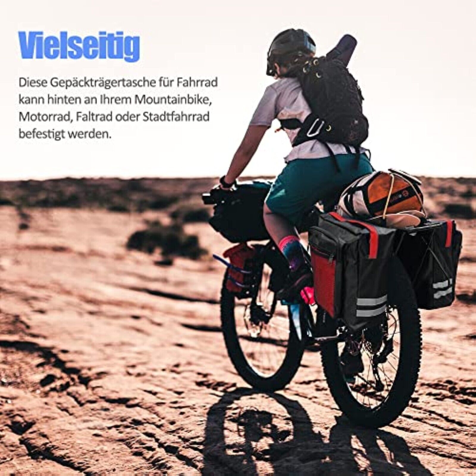 Fischer Gepäckträger-Tasche 30L Fahrrad-Tasche Seiten-Tasche 2-Fach Bike Case