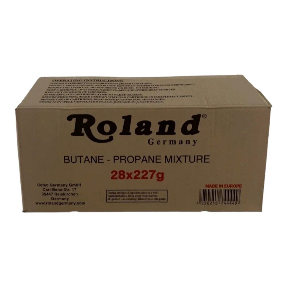 28 x Roland gas cartridges for gas cooker camping cooker 227g gas cartridge Gas CG