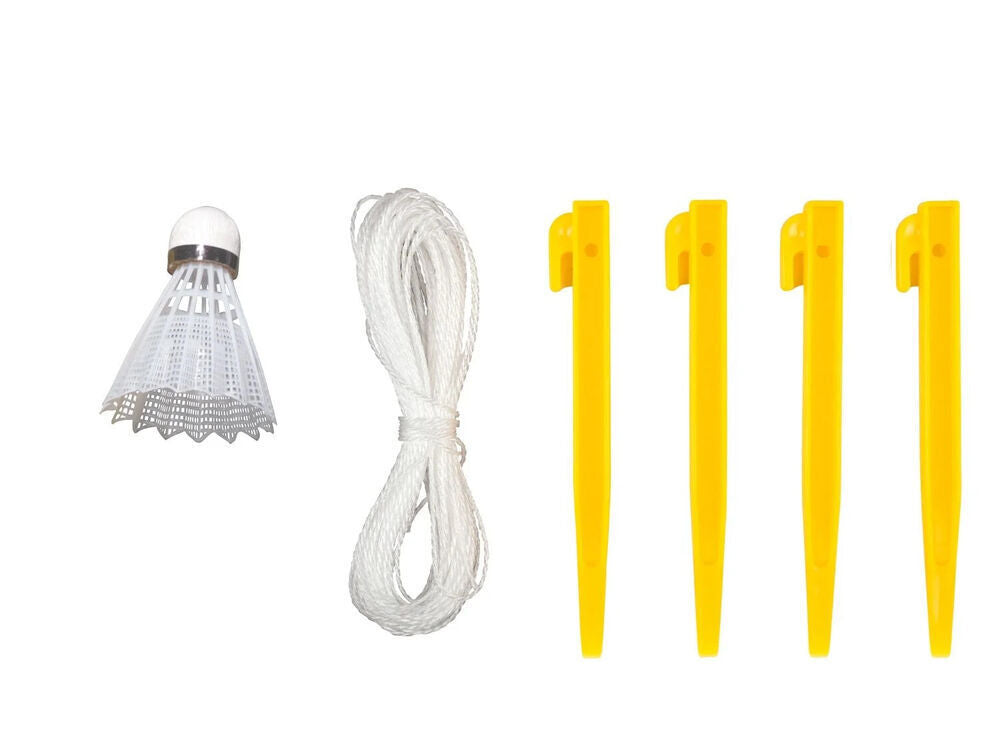 Crivit Badminton Komplett-Set für 4 Spieler Netz 4 Schläger 3 Bälle 6,2x0,6m NEU