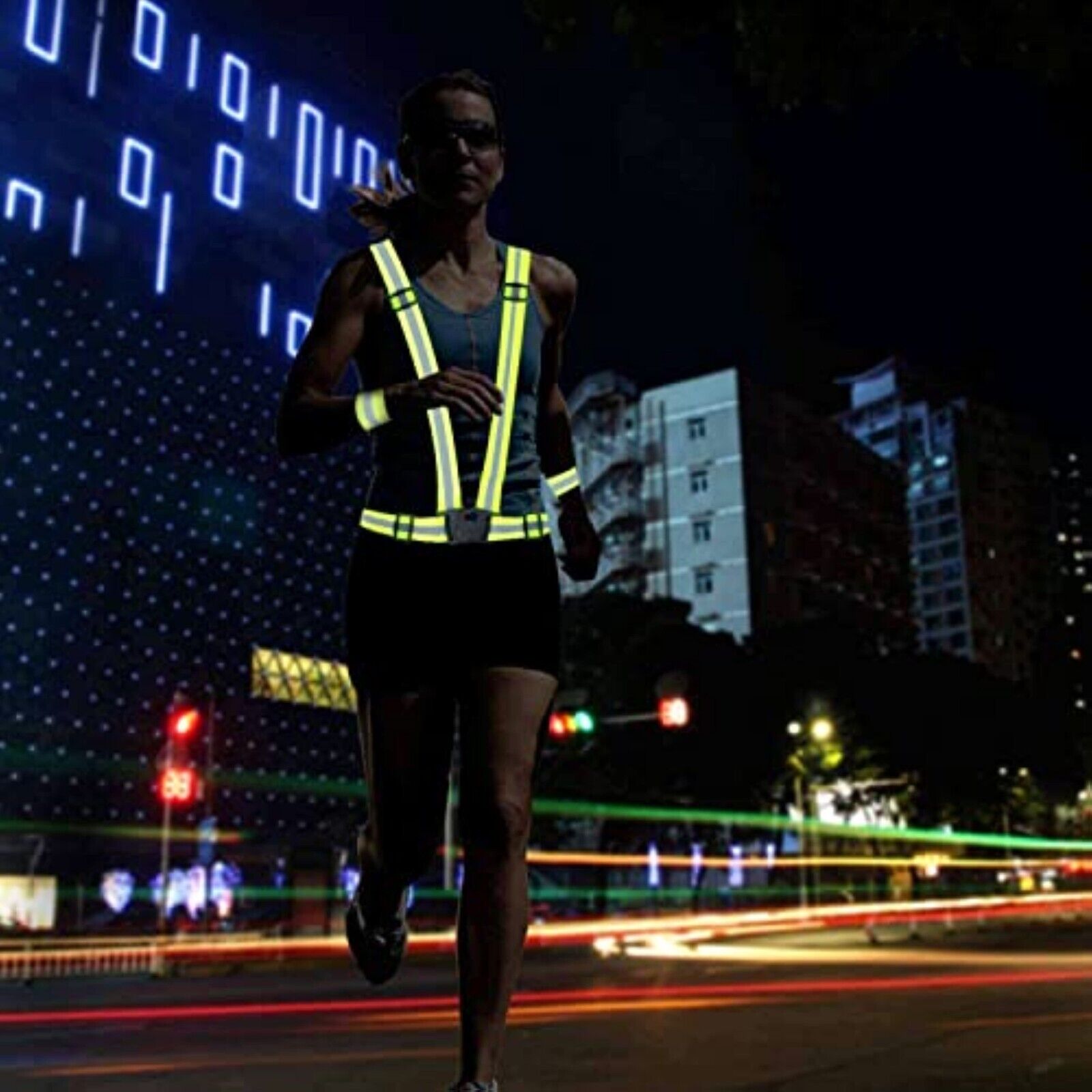 Reflektor Warnweste Sicherheitsweste Reflektorgurt Unfallweste Weste Gurt Joggen