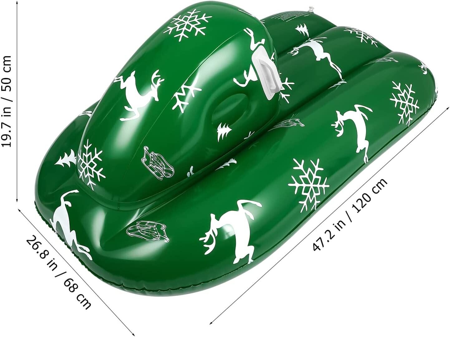 Schlitten Kinderschlitten Rodel Winter Schnee Aufblasbarer Schneespiel Griffen