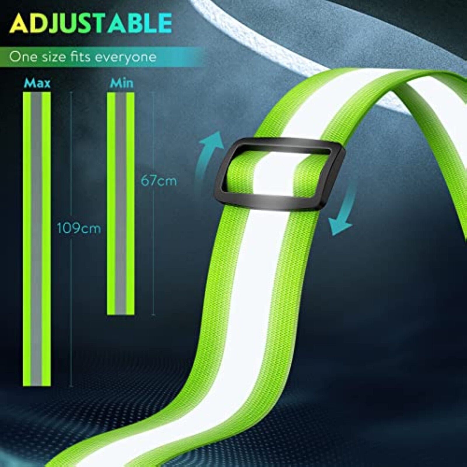 Simket LED Reflective Running Vest with Light, USB Rechargeable Reflective Vest 