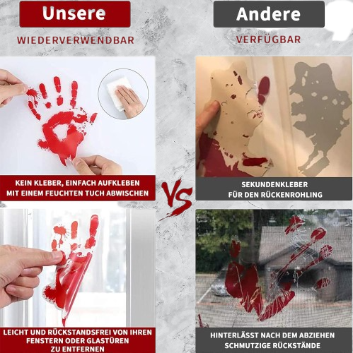 9 Stück Halloween Fensterbilder Halloween Deko Schreckliche Fensterbilder-NEU