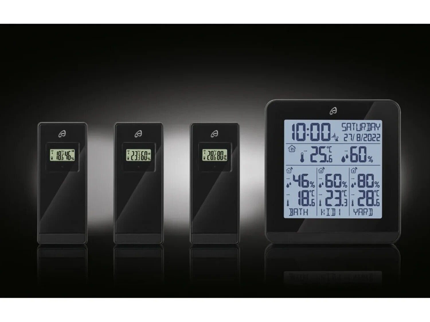 AURIOL® wireless weather station, with 3 sensors, for indoor and outdoor use, NEW OVP 