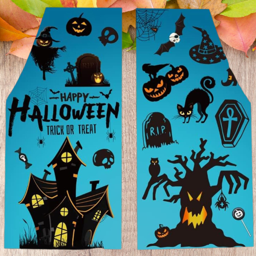 Halloween window stickers 9 sheets sticker window pictures self-adhesive -NEW