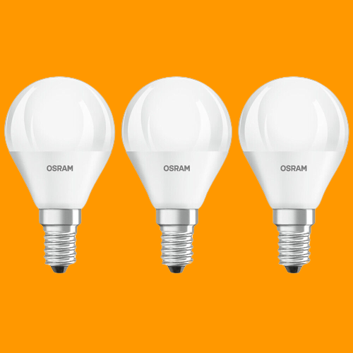 Osram LED 3x pieces bulbs 4W = 40W E14 matt 470lm warm white 4000K✅ NEW