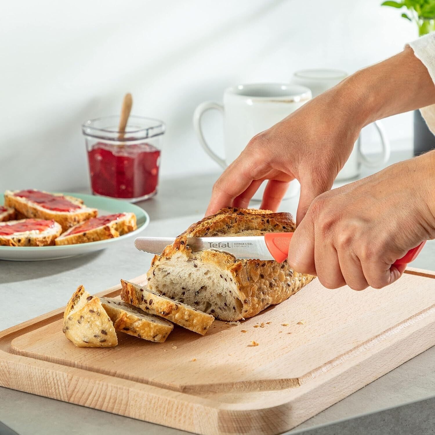 Tefal Colorfood 3-piece knife set | Utility knife/paring knife, stainless steel 