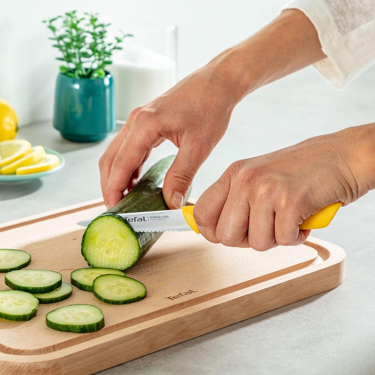 Tefal Colorfood 3-piece knife set | Utility knife/paring knife, stainless steel 
