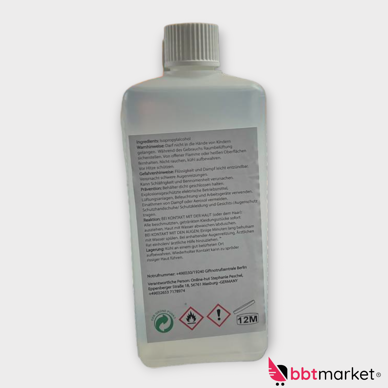 Online Hat - Isopropanol - Clear - 99% - 500 ml new
