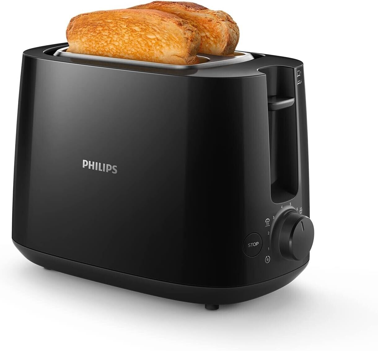 Philips Toaster – 2 Toastschlitze, 8 Stufen Brötchenaufsatz, Auftaufunktion neu