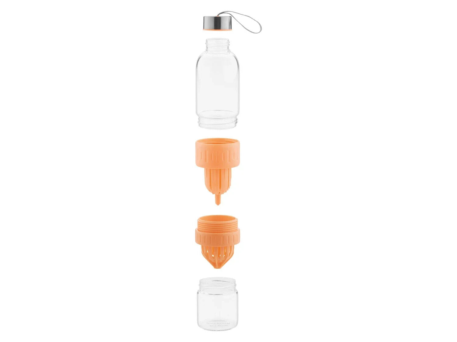 ERNESTO® Trinkflasche mit Zitruspresse Wasserflasche Sportflasche V 420 ml neu