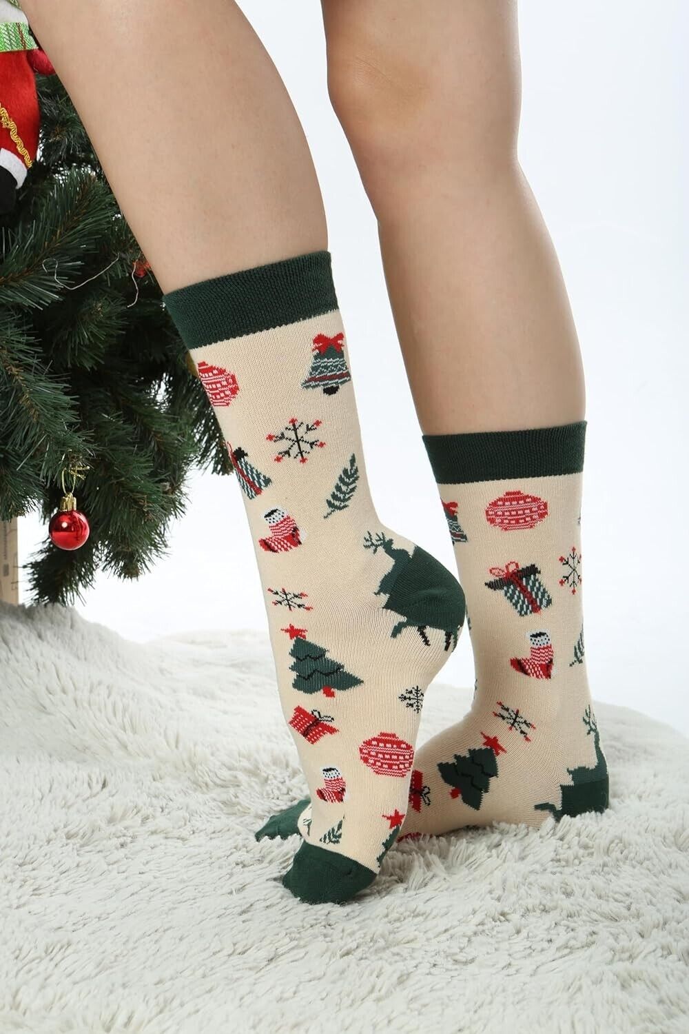 Weihnachtsgeschenk Weihnachtssocken Weihnachten Socken Weich Bequem Christmas V2